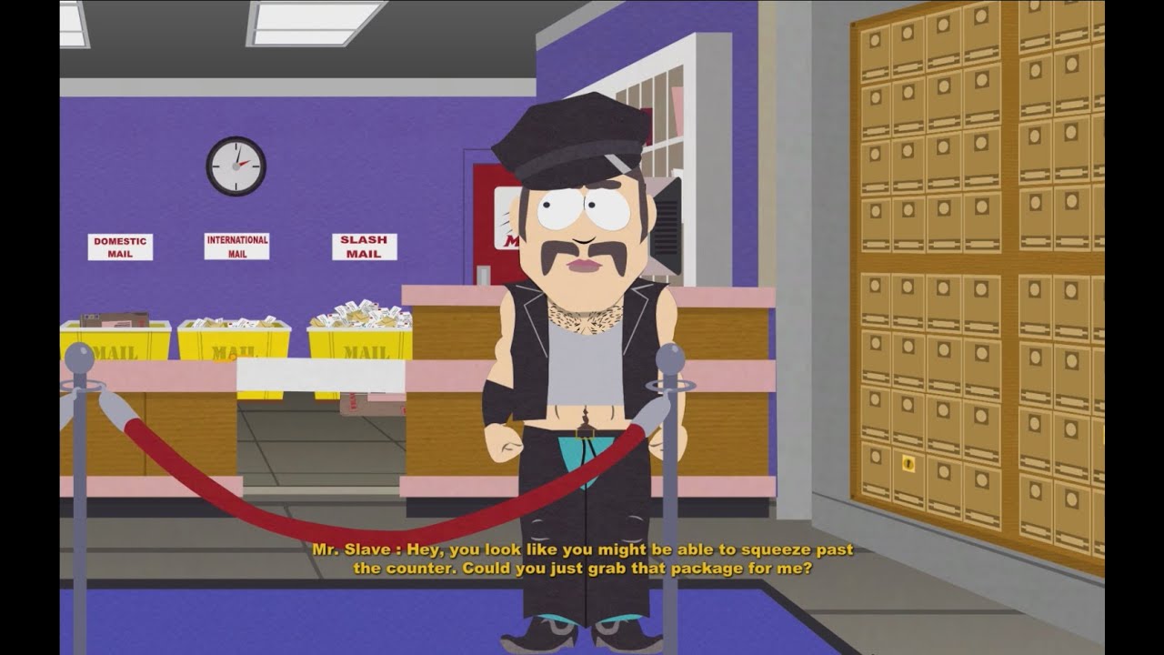 South Park The Stick Of Truth Cut Content Missing Package Mr Slave S Package Quest Cutscenes Youtube