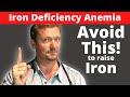 Iron deficiency anemia avoid this 2024