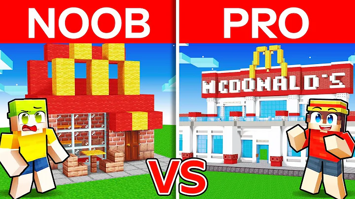 Minecraft NOOB vs PRO: MODERN MCDONALDS HOUSE BUILD CHALLENGE