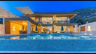 Villa Ela Quality-Kalkan 4 Odalı 9 Kişilik Lüks Tasarıma Sahip Jakuzili Ve Sonsuzluk Havuzlu Villa