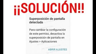 desactiva superpocision de pantalla sin  aplicaciones terceras