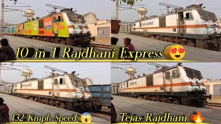 [10 in 1] Rajdhani Express!! DURONTO+ Bihar Sampark Kranti+TEJAS+Gaya SF ! HONKING Indian railways!!