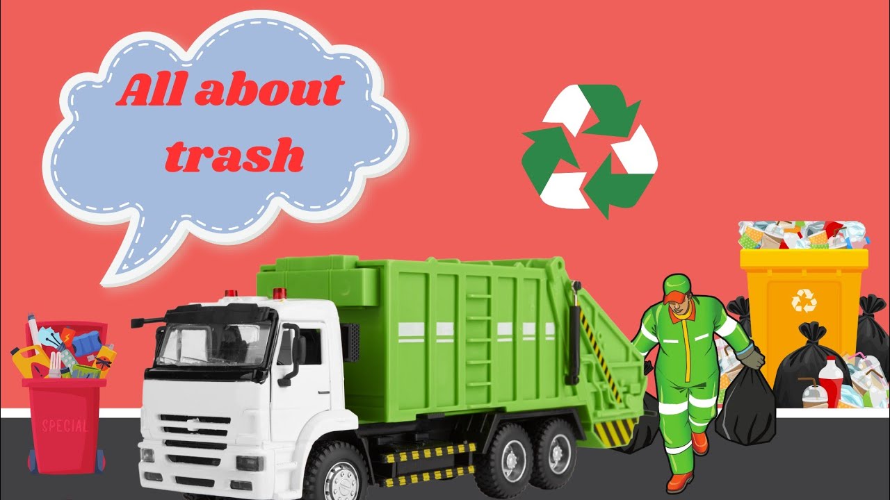 Garbage Truck for kids | Learn about trash and recycling | keeping the ...