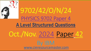 CAIE AS Physics 9702 Oct /Nov 2024 Paper 42 #education #cambridgephysics #science #physics #reddit