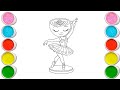 Ballerina Cappuccina with Cat Drawing, Painting &amp; Coloring For Kids and Toddlers_ Kids Art