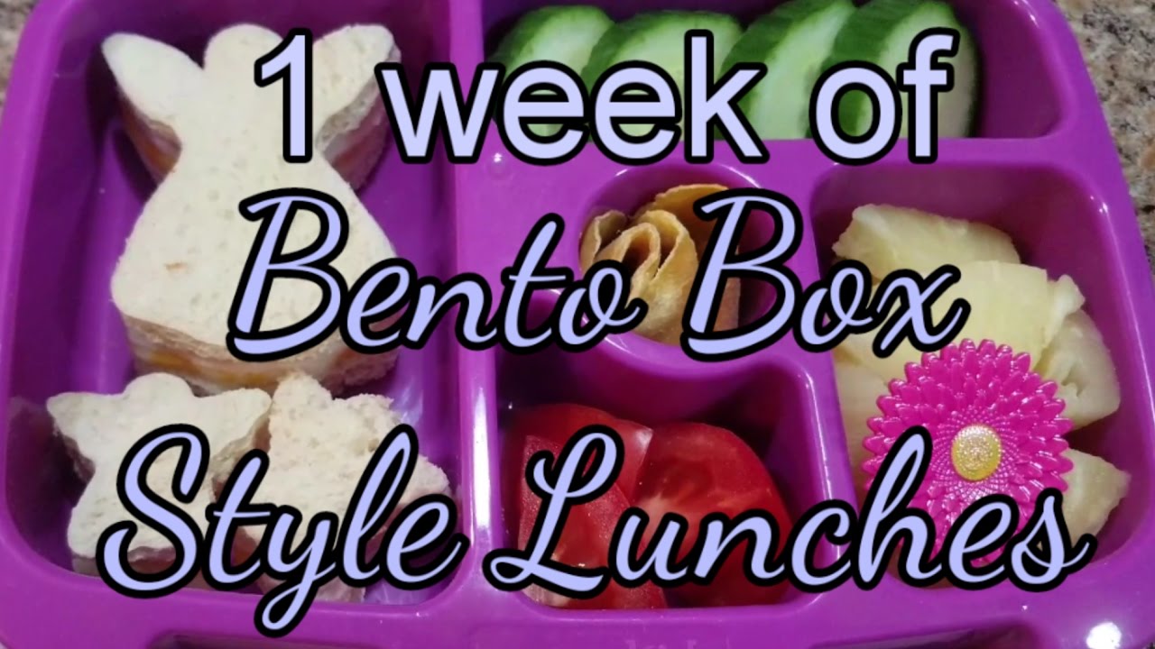 Week 14 - School lunch Bento box style - Kindergarten Lunch