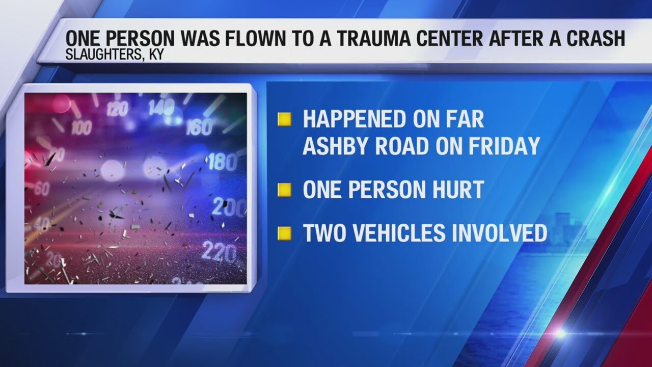 One person flown to trauma center after crash - YouTube