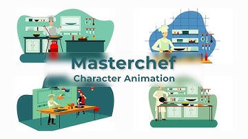 Flat Character Motion Graphic Animation | After Effects Templates | MasterChef Character Pack #1