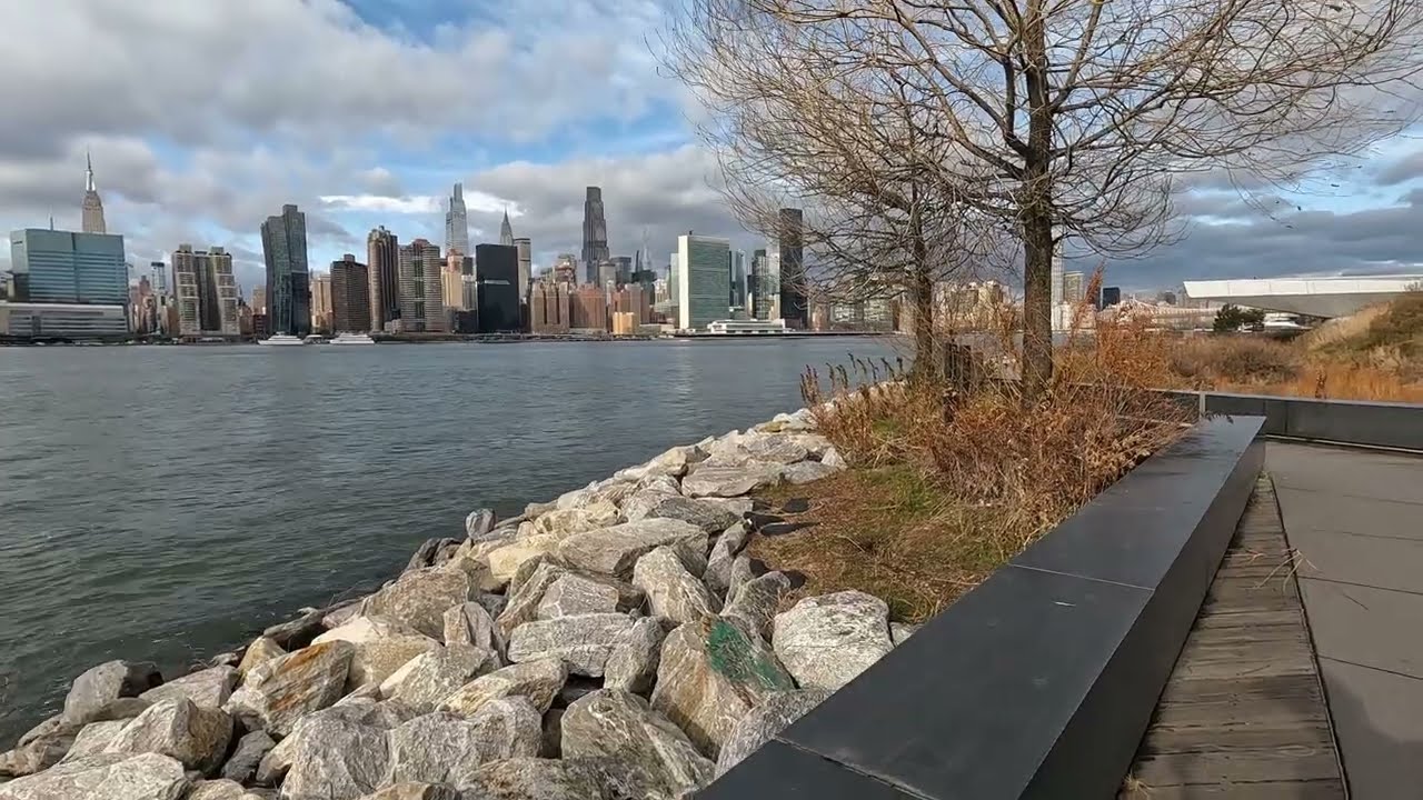 Gantry State Plaza Park - Long Island City 4k - January 7 2026