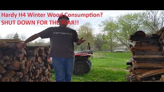 How much firewood did our Hardy h4 Consume?? Outdoor wood Boiler!!!