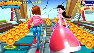 Subway Princess Runner V/S Royal Princess Run 3D - Girl v/s Girl Run Race | Android/iOS Gameplay screenshot 4