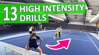 13 Intense Tennis Drills For Advanced Players 🚀 Best Excercises for Footwork, Agility, Endurance