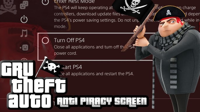 Gru Theft Auto Anti Piracy Screen: DESTROYING MY PS4 TO ESCAPE GRU!!!!! 