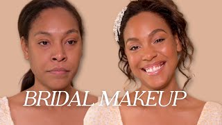 Soft Glam Bridal Makeup On Brown Skin tutorial. My Sister's Getting Married #sajbeautymom screenshot 2