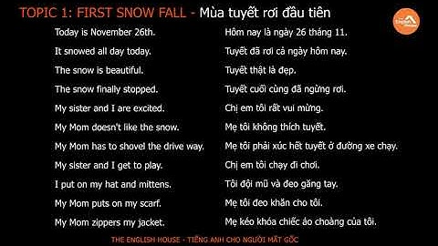 Learn English Via Listening | Beginner  Lesson 1 - First snow fall