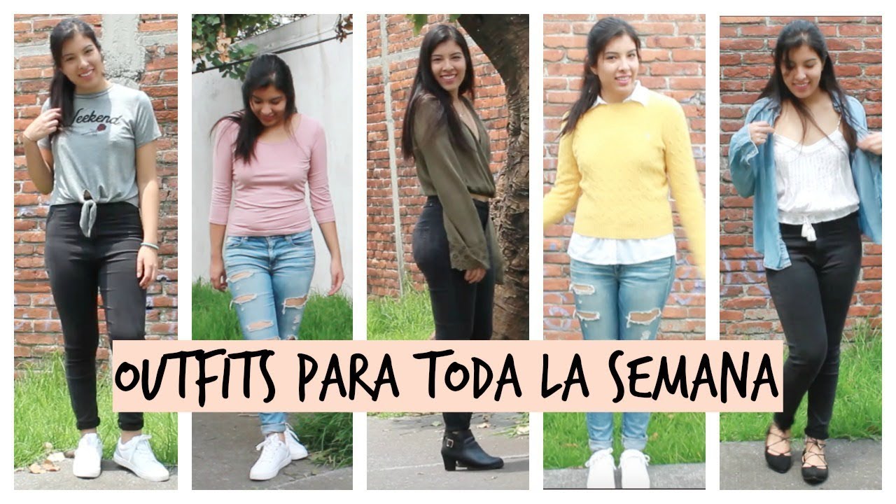 OUTFITS CASUALES PARA TODA LA SEMANA ♡ - YouTube