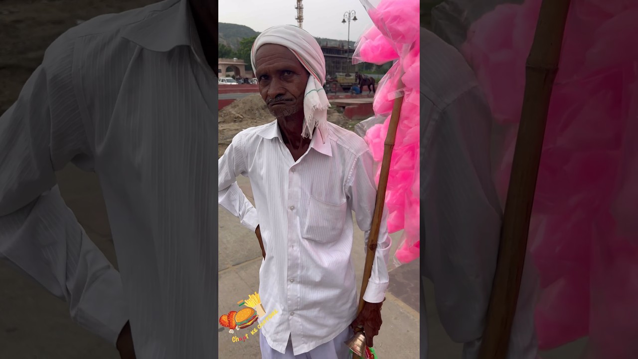 Hardworking uncle selling cotton candy 🍭 | cotton candy |  sweet cotton candy 