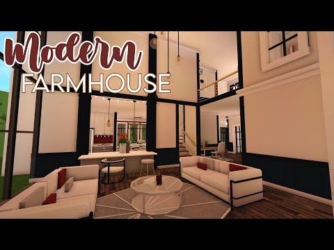 BLOXBURG | Modern Farmhouse | House Build - YouTube