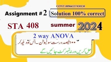sta 408 assignment 2 solution summer semester 2024|sta408 assignment 2 solution summer semester 2024