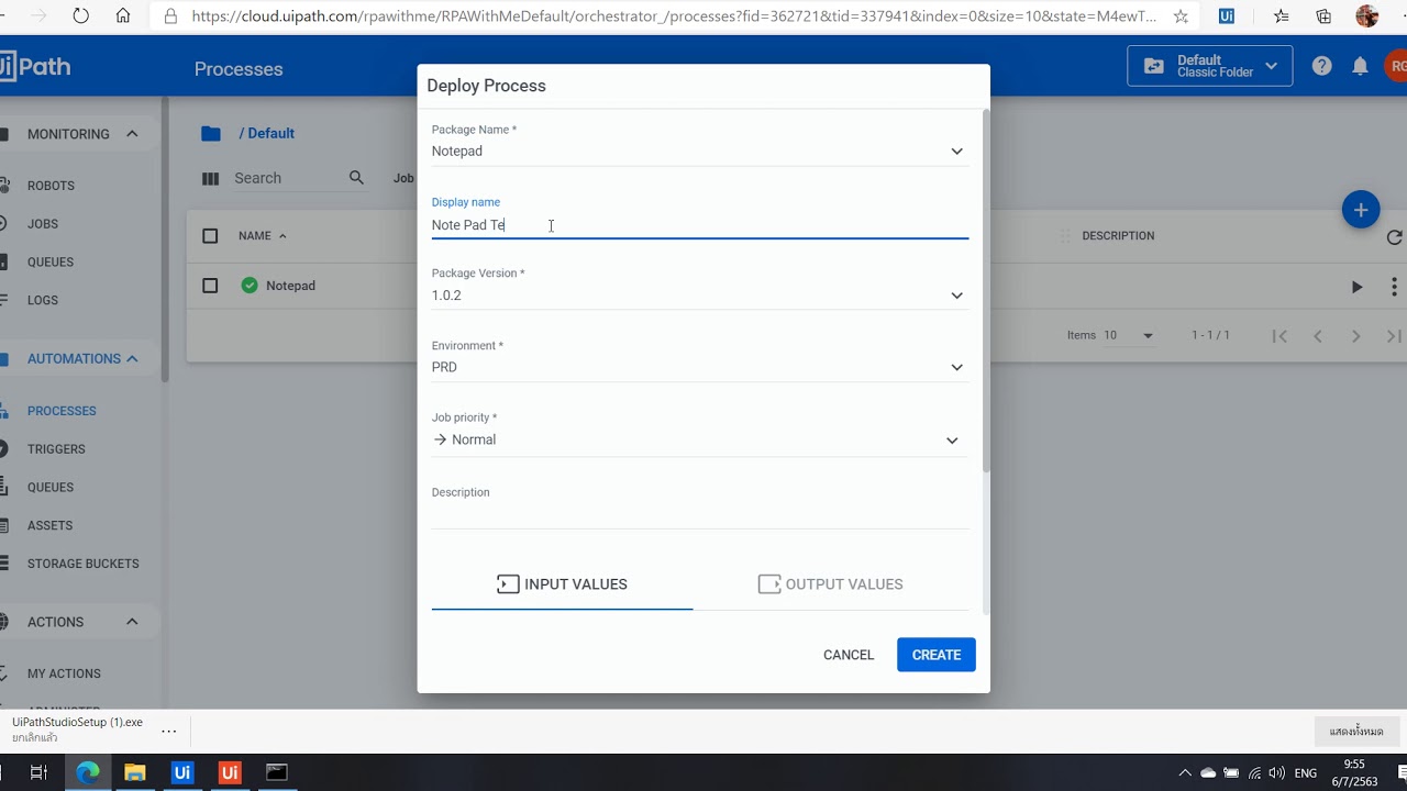 Setup Orchestrator to Run Process - YouTube