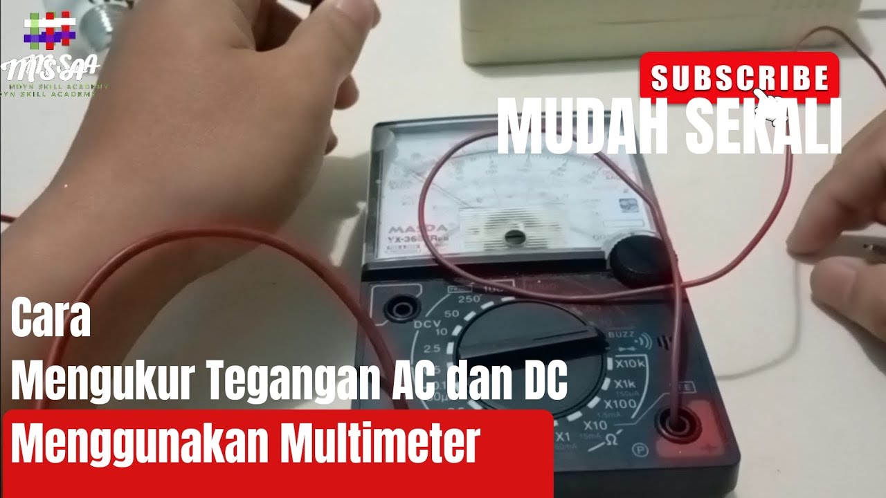 Cara Mengukur Tegangan AC dan DC Menggunakan Multimeter - YouTube