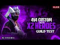 FREEFIRE LIVE GIVEAWAY | GUILD TEST + GUILD WAR | 1 vs 2 HARDEST GUILD TEST | X2 vs ? #freefirelive
