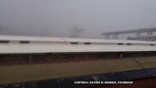Moment of Italian bridge collapse caught on camera Moment of Italian bridge collapse caught on camera