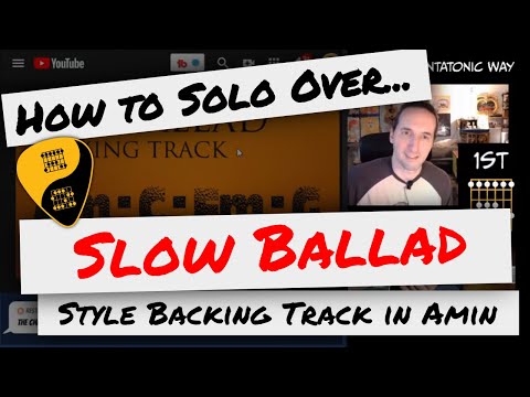 🎸 How to Solo Over Backing Tracks | Sad Slow Instrumental Guitar Ballad Backing Track A minor