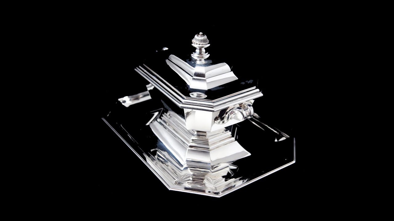 Keller - Antique French Original Art Deco 950 Sterling Silver Serving Tureen - Like New !