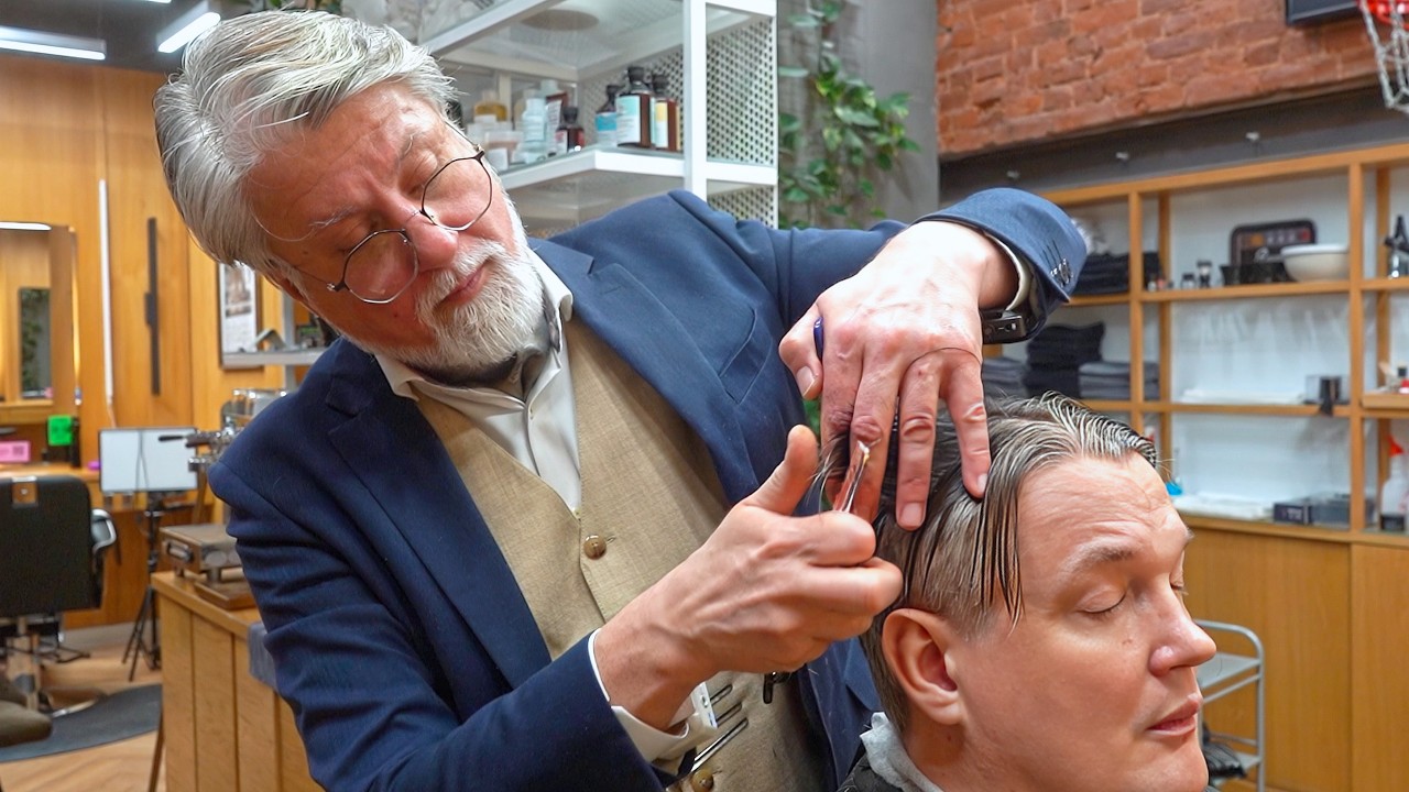 💈(ASMR) Classic Barbering Services to Perfection by Old School Master Barber in Saint Petersburg