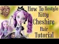 How to restyle ever after high kitty cheshire doll hair tutorial  twist curls