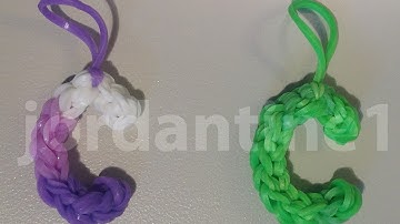 Skinny Letter C Alphabet Charm - Rainbow Loom, Wonder Loom, Crazy Loom, Bandaloom