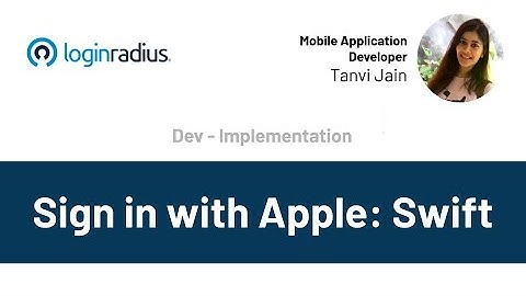Integrate Sign in with Apple in a Swift Application