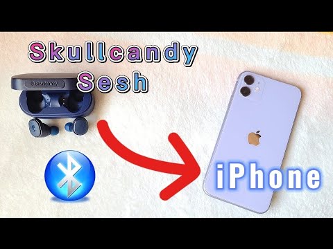 how to connect skullcandy sesh bluetooth wireless stereo earbuds with iPhone | iphone 11, iphone 12