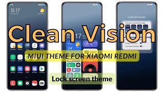 Dark lock screen MIUI theme - Clean Vision