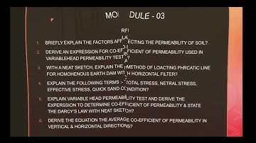 #BASICGEOTECHNICALENGINEERING | IMPORTANT QUESTIONS FOR VTU CIVIL ENGINEERING |