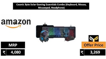 Cosmic Byte Solar Gaming Essentials Combo Keyboard, Mouse, Mousepad, Headphone