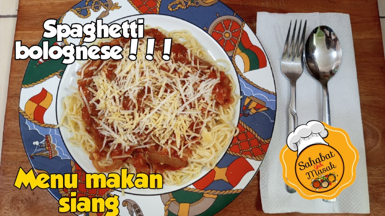 Spaghetti bologneseMenu makan siang YouTube