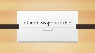 For Loop Out of Scope Variable in java video