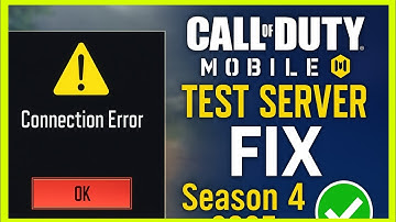 Fix COD Mobile Test Server Not Connecting ✅ | Season 4 2025 Connection Error Solution!