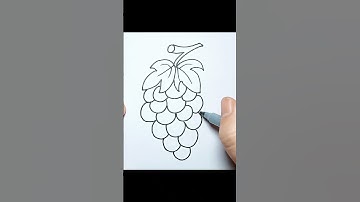 Hướng dẫn vẽ Chùm Nho đơn giản(How to draw grapes)#shorts #drawing #grape #fruit