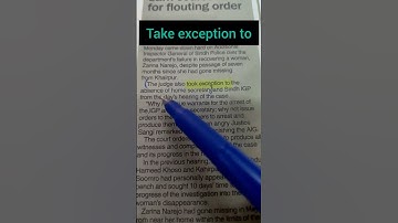 Take exception to #phrases #idioms #englishurdu