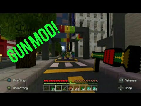 Gun mod on Minecraft Xbox one - YouTube