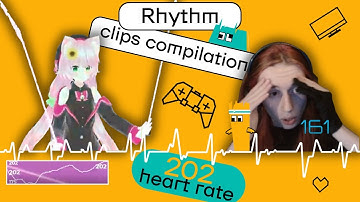 Rhythm clips compilation with heart rate widgets | 202 heart rate in Beat Saber! IT