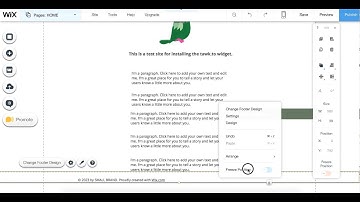 How to install the tawk.to widget on a Wix.com website.