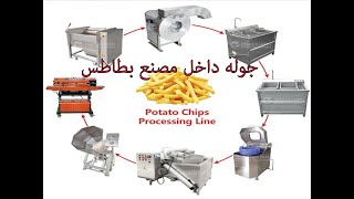خط انتاج بطاطس نصف مقلية / جوله داخل المصنع |French Fries Production Line