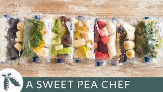 7 Smoothie Freezer Packs | How To Meal Prep | A Sweet Pea Chef