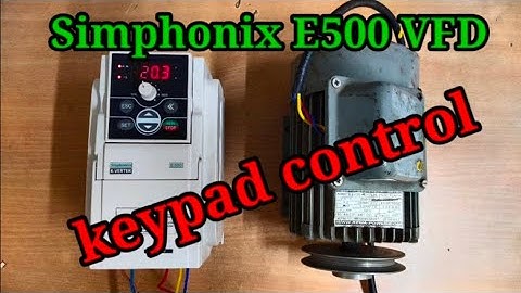 Simphonix E500 vfd keypad control & programing