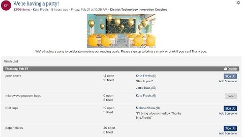 ParentSquare Ask for Items