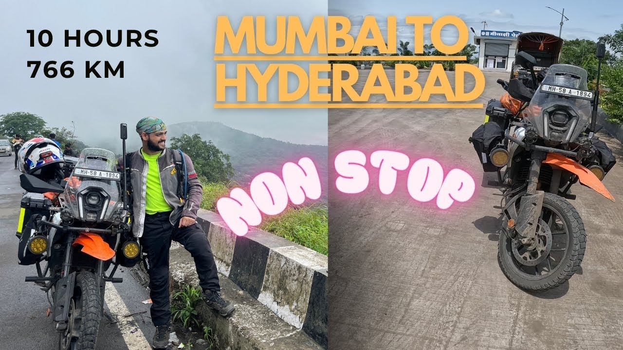 Mumbai to Hyderabad in 10 Hours Non stop🏍️ | KTM Adventure 390XPlus Review & Monsoon Ride Experience